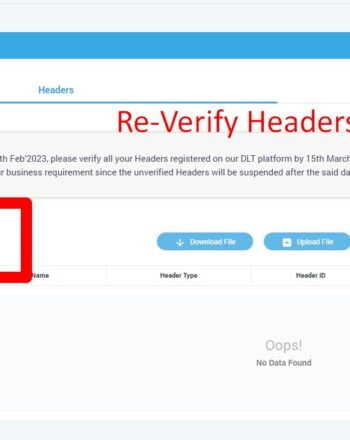 How to Re-Verify Headers & Content Templates DLT Platform